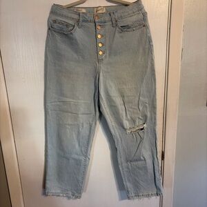 Button Fly Mom Jean